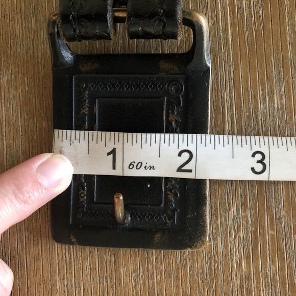 Vintage Tech Ether Guild 1975 Two Horses Mens 32 Metal Brass Buckle Braided Belt - Picture 11 of 12